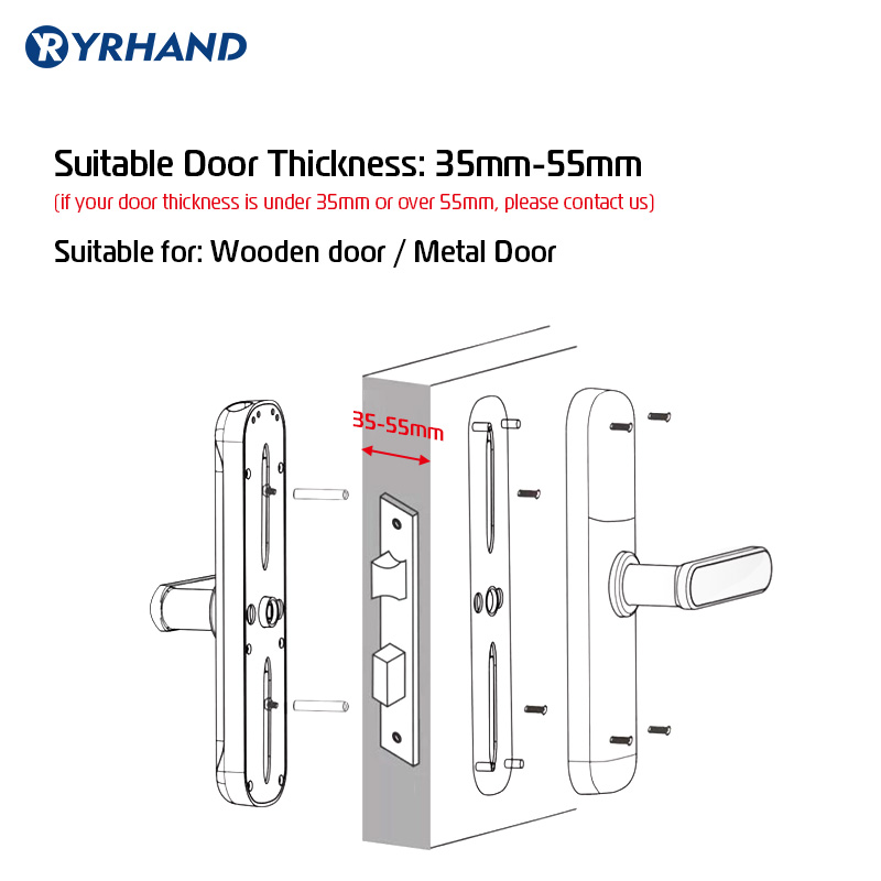 YRHAND H2 Tuya wif fingerprinti fechadura eletronica сейф password cerradura inteligente smart door lock