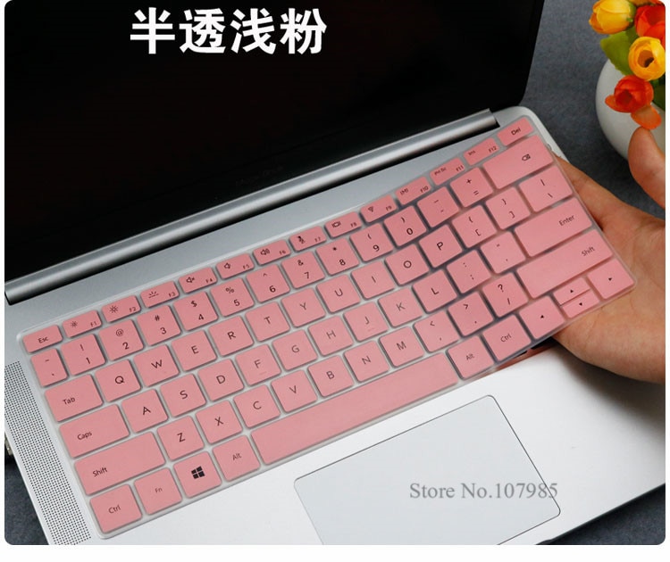 Vaskbart silikone laptop tastatur cover beskytter skin til huawei matebook  d 14 tommer (amd) notebook  d14 w50f w00d 14.0 & #39 ;& #39 ;