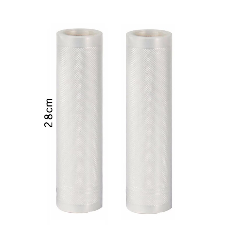 2 Rolls/set Bpa Free Freezer Seal Pack Texture Storage Nylon Packaging Embossed Sealer Plastic Food Vacuum Pouch Bag Roll: 2pcs 28x500cm