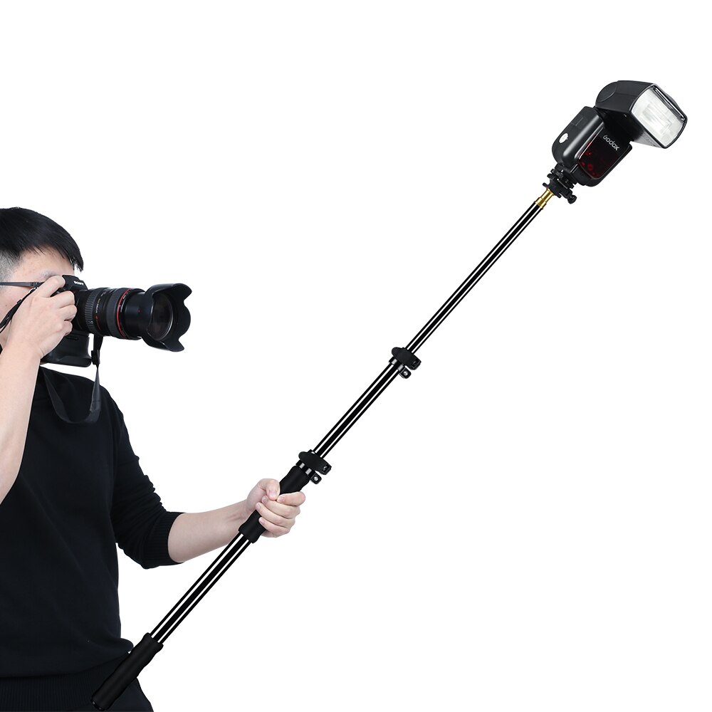 25.5 "-62"/62-157Cm Extension Ondersteuning Staaf Fotografie Flash Speedlite Stok Staaf Fotostudio microfoon Boom Pole Handheld Grip