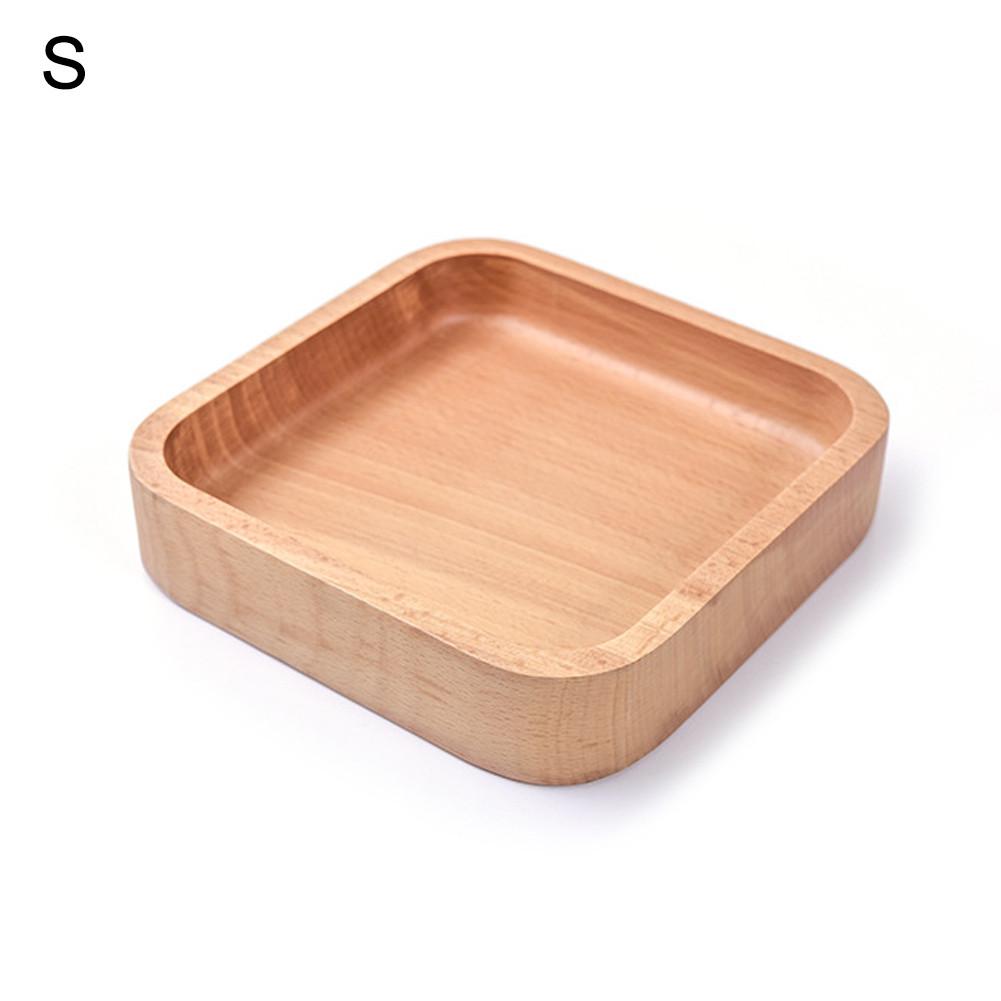 Salad Bowl Japanese Fruit Tray Wooden Salad Bowl Square Salad Plate Platter Tray For Serving Salads Sacks Fruits Decoration: S
