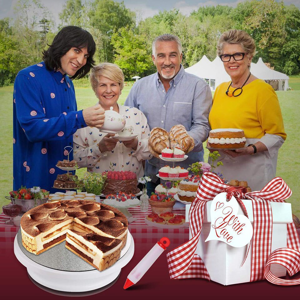 44Pcs Cake Baking Tools Turntable Decorating Tips Icing Spatula Smoother Silicone Piping Bag Cake Smoother Spatula