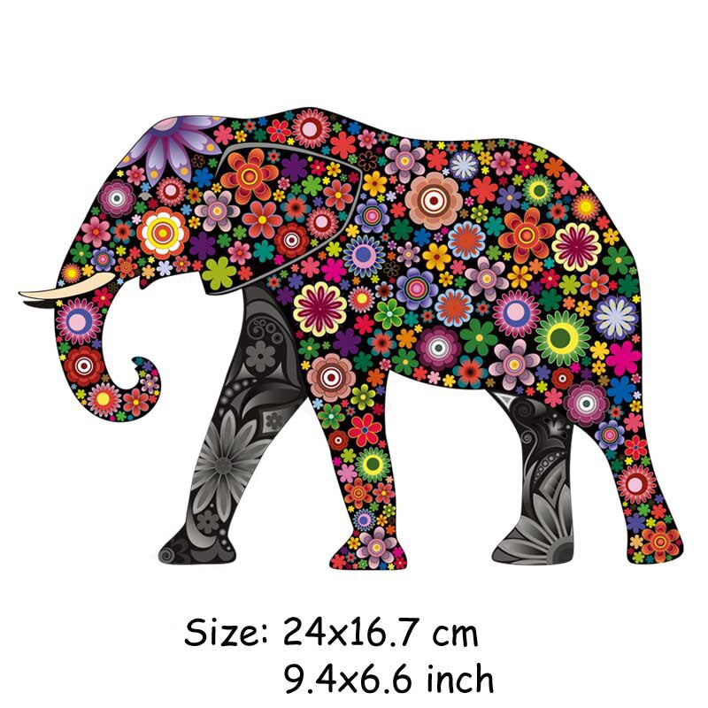 Geometrische bloemen kat vlinder warmteoverdracht strijkapplicaties voor jeans t-shirt kleding doe-het-zelf knutsel stickertoepassingen 47151: 2bt-47168