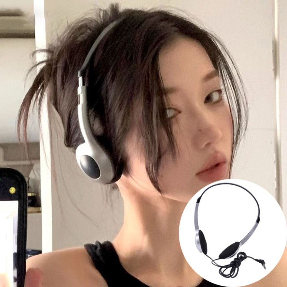 Cuffie cablate retrò Connessione cablata MP3 Musica sopra l'orecchio Auricolari Walkman Auricolari Tendenze Hip Hop Cuffie sportive per personalità