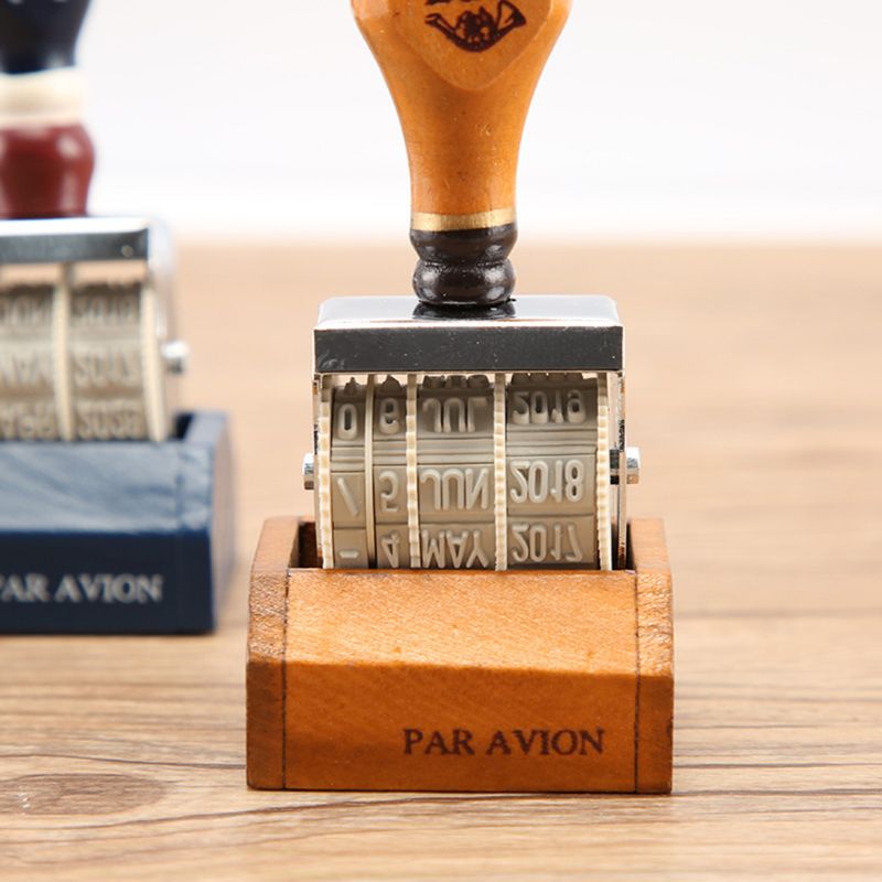 Tre dato stempel til diy scrapbooking håndverk dekor rullende hjul årgang forsyning