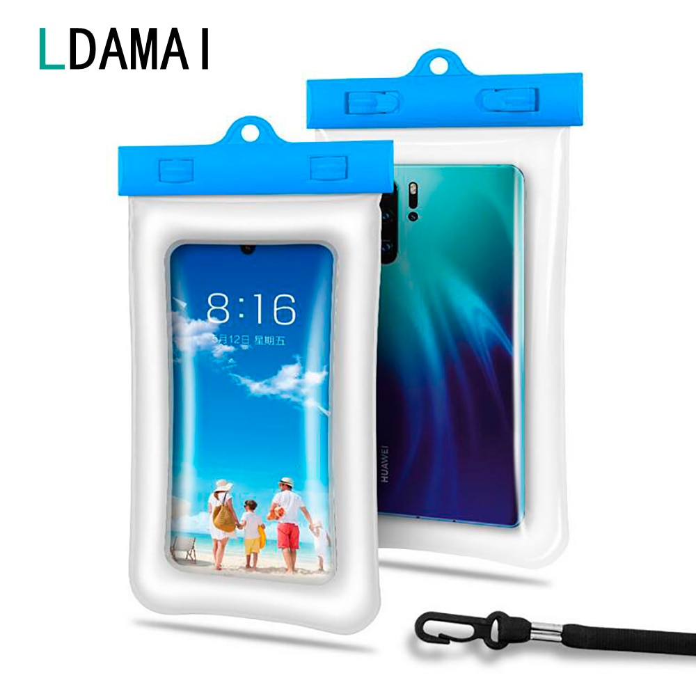 Flutuante Malote Do Telefone 6.5 ''Smartphones À Prova D' Água Caso Saco Seco Para iPhone XR X 11 Pro Max 8 Além de 7 6S Samsung Tampa Do Telefone Móvel