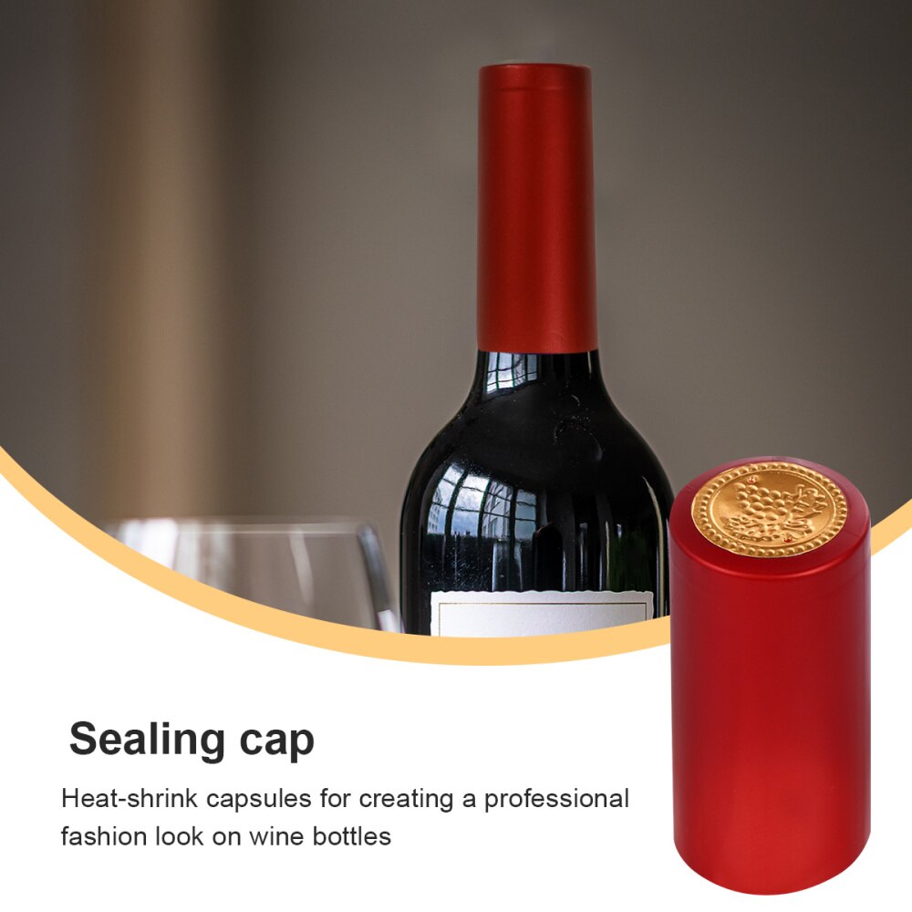 100pcs Heat Shrinkable Cap Bottle Film Bottle Cover Film