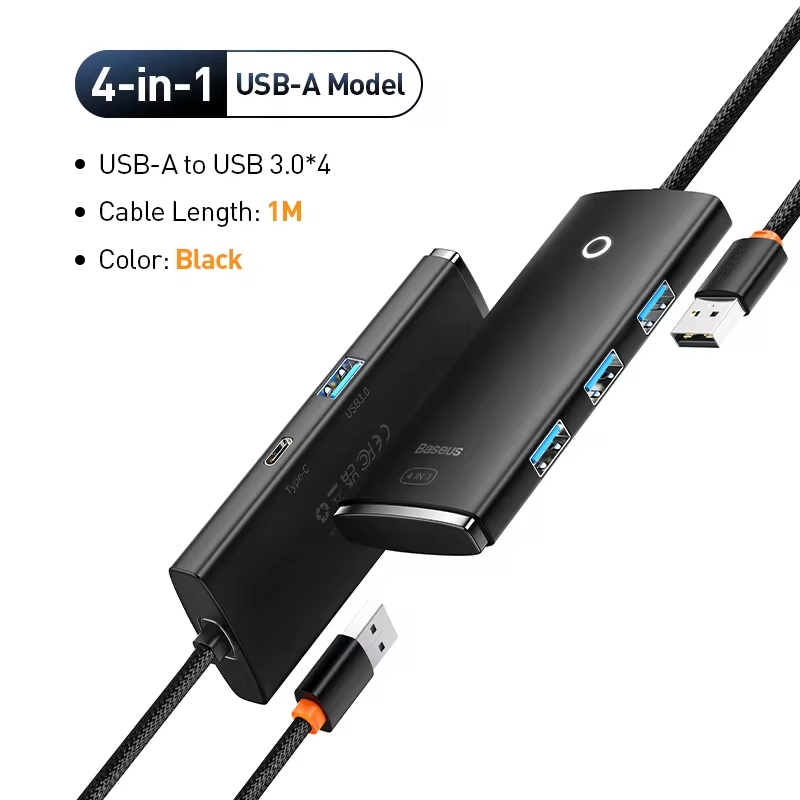 Baseus USB C-splitter voor iPad Pro 11 12,9 HDMI 4K 30Hz USB-poort PD 100W poort SD TF-kaartlezer voor Steam Deck USB 3.0-splitter: Bruin