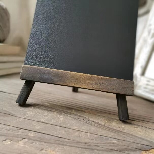 11.4 x 6.3 inch Foldable Tabletop Vintage Solid Pine Wood Framed Chalkboard Sign Restaurant Countertop Message Board Display