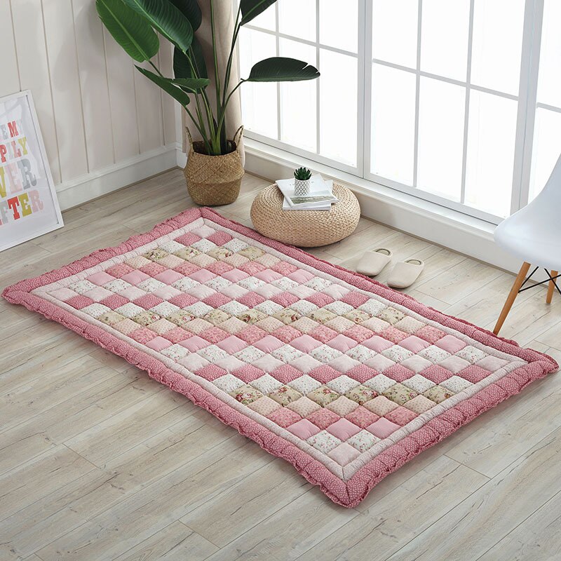 Household Living Room Carpet Thick Soft Functional Tatami Non-slip Kid Crwel Mat Simple Modern Cotton Water-absorption Rugs: 70x180cm / 5