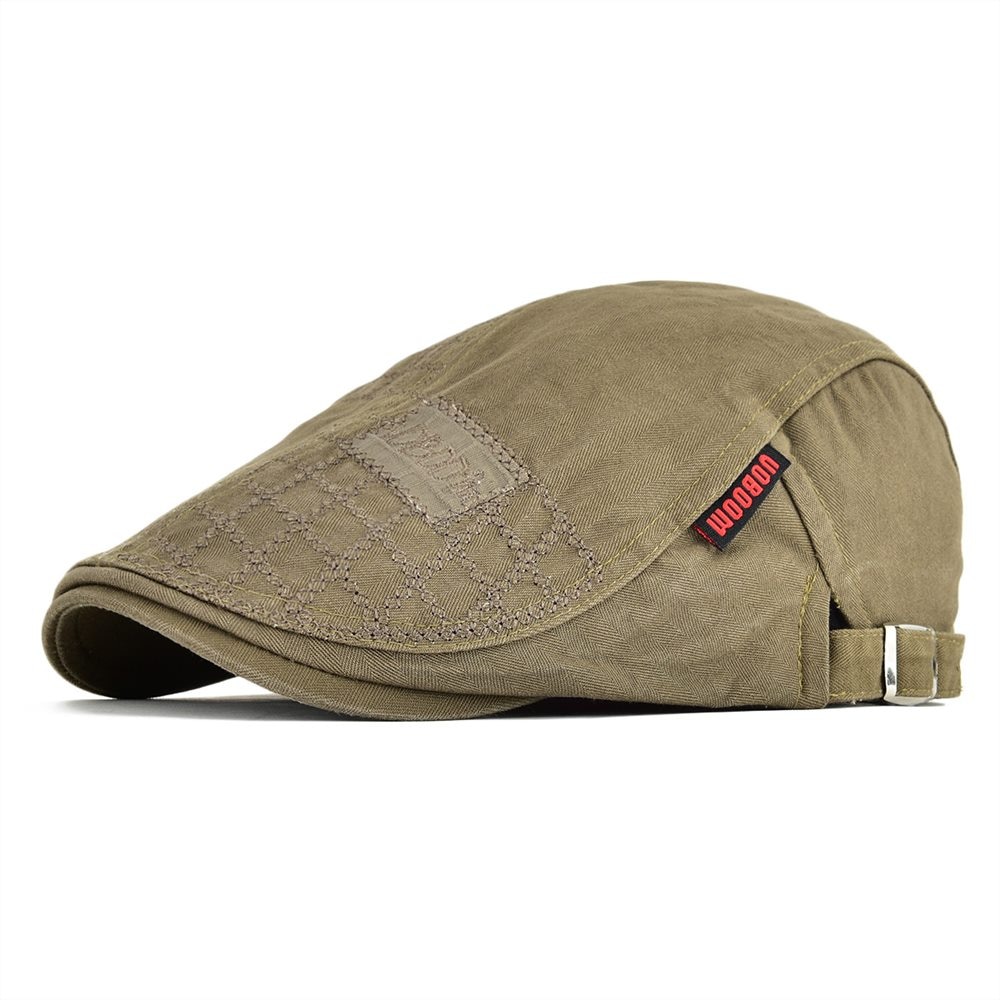 VOBOOM – casquette de Golf en coton pour hommes, chapeau plat de livreur de journaux, rétro, béret Gatsby, ajustable, printemps automne 100