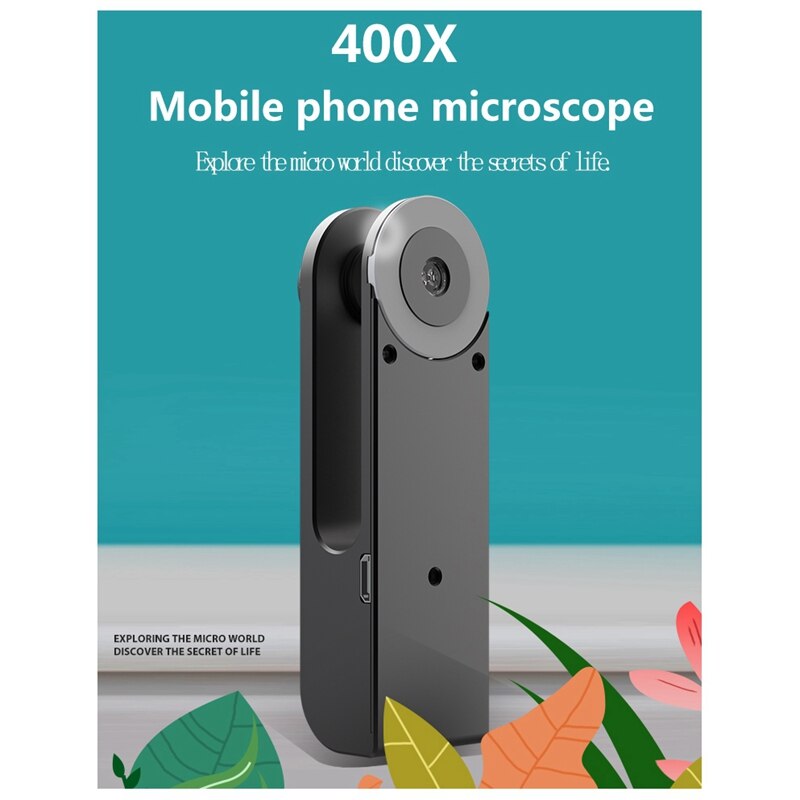 400X Micros-cope Mobile Phone Universal Microscope HD Camera Fill Light Camera Lens