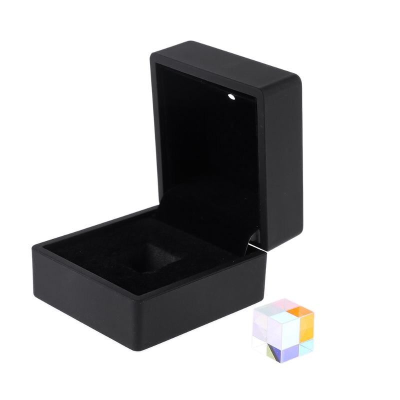 Prisme kombinere kube 6 sider optisk rgb glass len firkantet prisme med lysboks