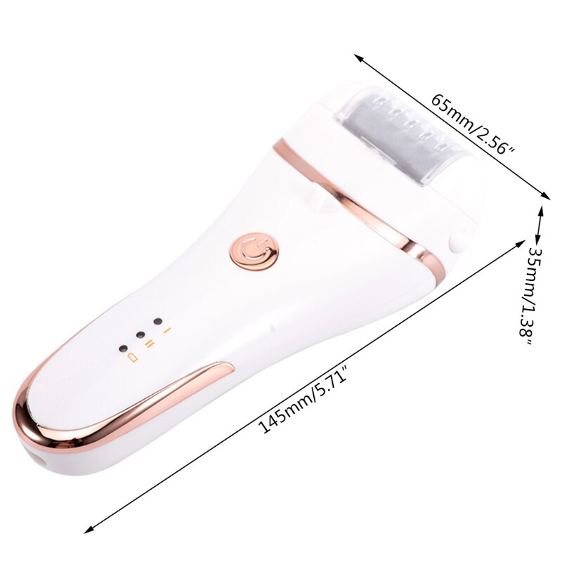 Electric foot callus rechargeable foot file, with 3 grinding heads waterproof