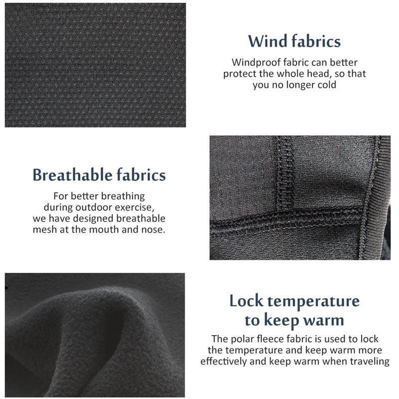 Winter Thermal Warm Bike Scarf Cycling Skiing Running Sport Training Full Face Mask Windproof Fleece Balaclava Caps Headwear