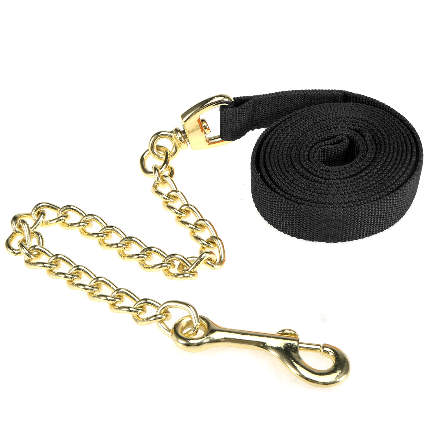 Correa de caballo de línea Lunge de 8,5 pies, Halter con cadena para adiestramiento de perros y mascotas, equipo de equitación de plomo