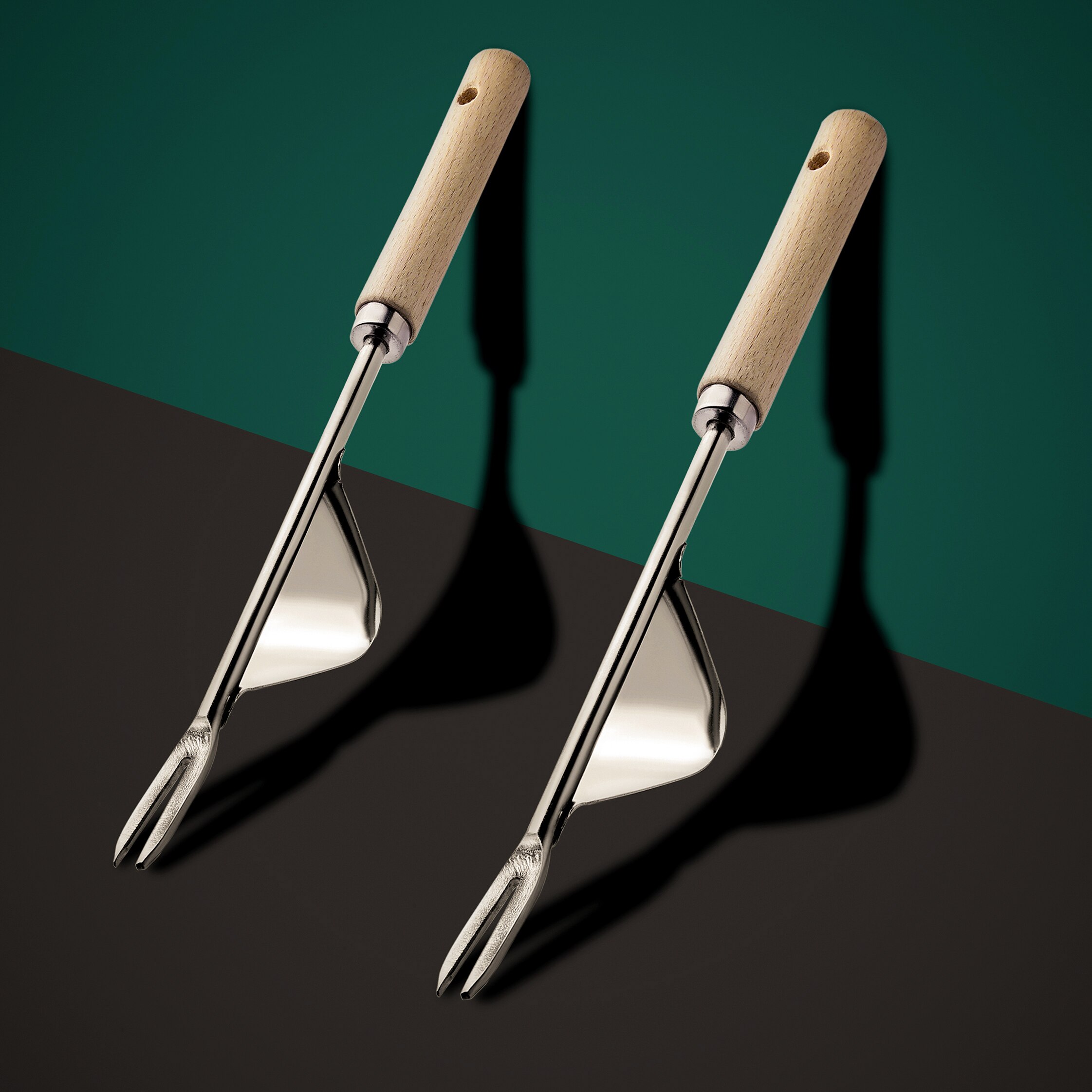 Outil à main de coupe de jardin repiquage fourche de désherbage poignée en bois tirer Grubber creuser léger manuel Gadgets outil de dissolvant