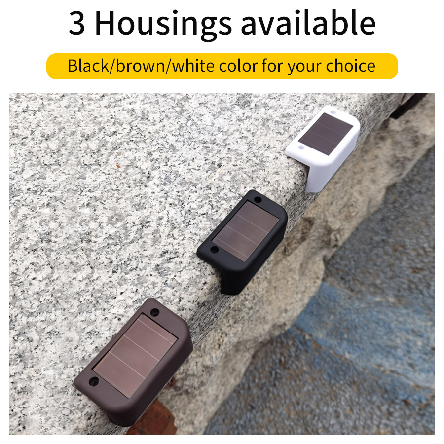 Solar Step Lamp Path Stair Outdoor Garden Lights Outdoor Waterproof Balcony Light Decoration For Yard Patio Stair Fence Light