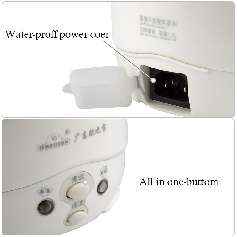 Multicookings mini panela de arroz panela de arroz 1l carro 12v caminhão 24v casa 220v portátil panela de arroz 2020 arroz vapor aquecedor de alimentos