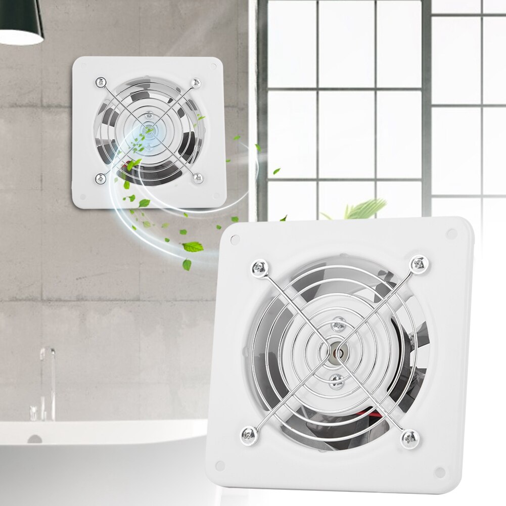 25W 220V Wall Mounted Exhaust Fan Low Noise Home Bathroom Kitchen Garage Air Vent Ventilation