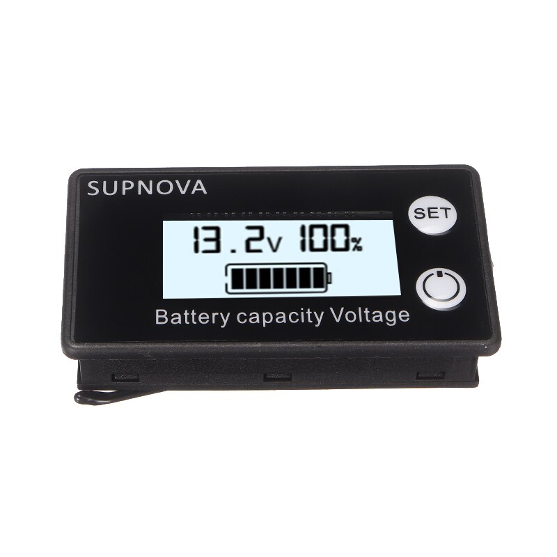 Waterproof Durable Battery Capacity Indicator Lithium Batteries Capacities Meter LED Tester Voltmeter Dual Display