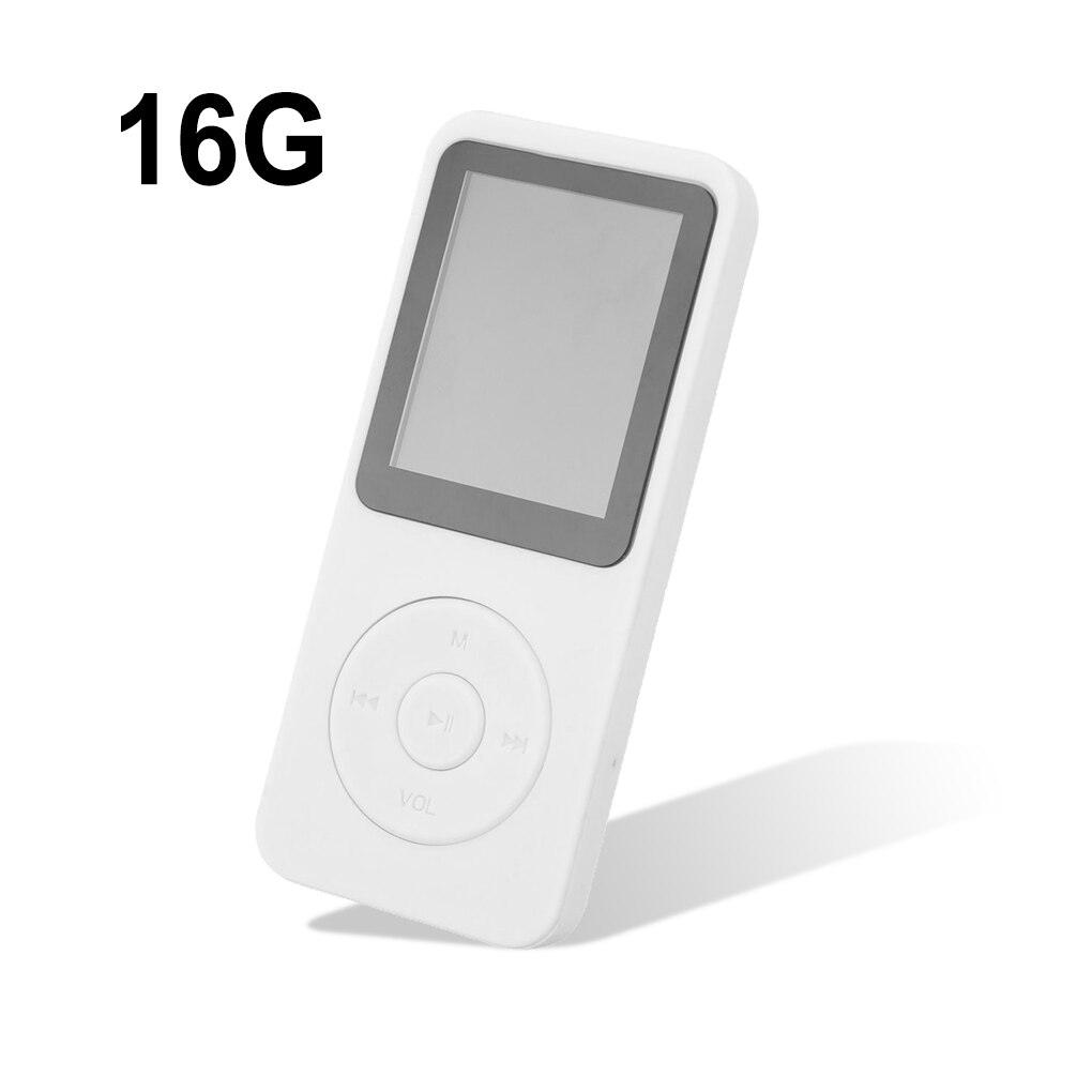 MP3 MP4 Music Players Student School External Bluetooth-compatible Music Player E-book Sport Voice Recorder: White-16G