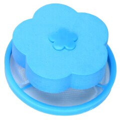 Laundry Balls Discs Pouch Magic Filter For Bathroom Washing Machine Dust Hair Removal Collector Catcher Mesh Cleaning Ball Bag: Blue B