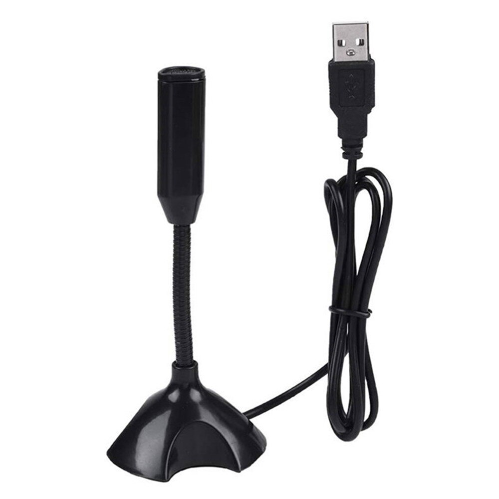 micro d'ordinateur portable USB réglable Mini Studio Microphone de parole support micro avec support pour ordinateur de bureau de