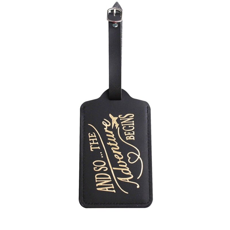 Étiquette de bagage valise de voyage étiquettes nom téléphone adresse étiquette Identifier mariage nuptial: Black
