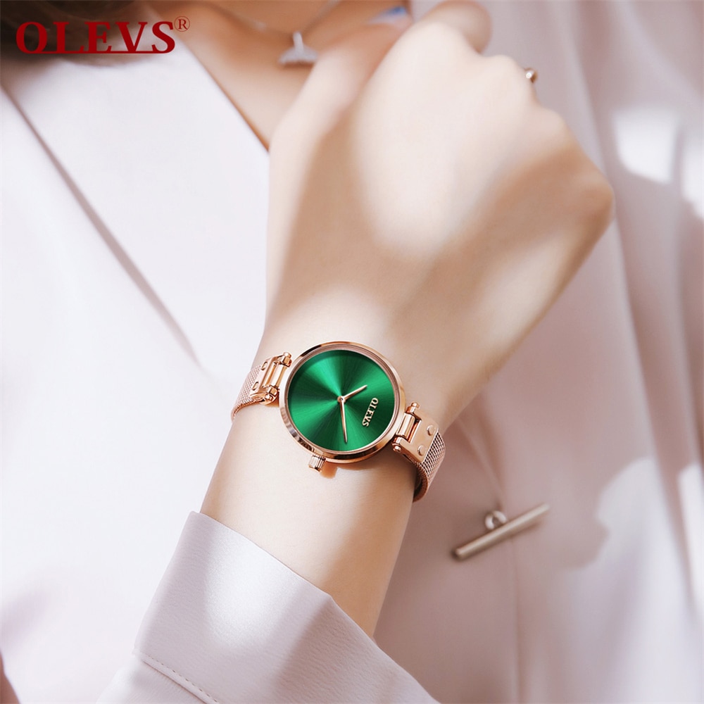 Dameur luksusmærke damearmbåndsure top ure trending produkter kvinder quartz armbåndsure