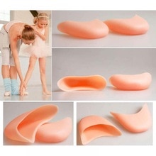 1pairs Foot Care Silicone Soft Ballet Pointe Dance Shoes Pads Dancing Toe Protector Shock Absorbing Gel Shoe Inserts Women