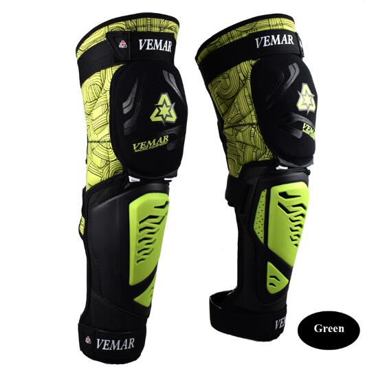 VEMAR Motorrad Mtb Knie Pads Moto draussen Sport Schutz Feuerfeste Anti-Herbst Moto-Cross Radfahren Schutz Ausrügestochen setzt: E01-Grün