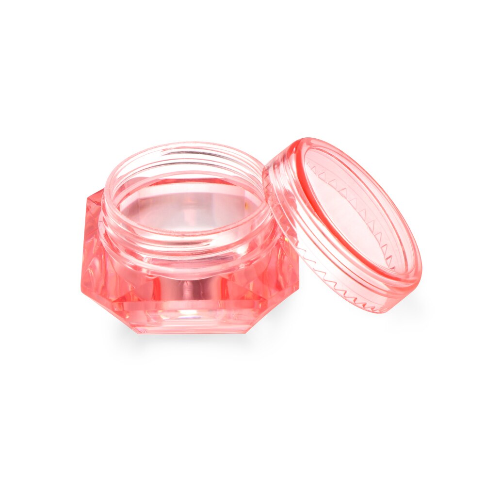 5szt. 5g diamentowe puste pojemniki plastikowe przezroczyste słoiki robić przechowywania wosku diamentowego, gwoździe, proszek, pojemnik na biżuterię: czerwony