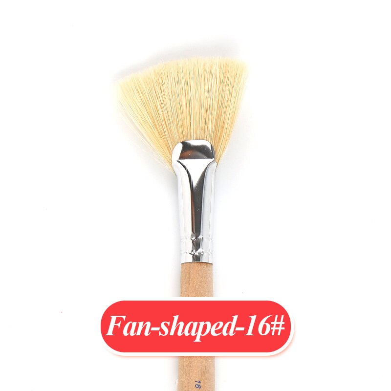 Skyists 2-20 # Waaiervormige Kwast Kwast Tekening Wit Varken Haren Professionele Olie Acryl Schilderen Borstel set Schilderen: 16