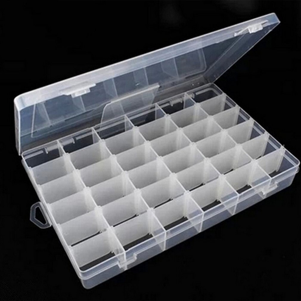 36 Grids Compartment Plastic Storage Box Jewelry Earring Bead Screw Holder Case Display Organizer Container