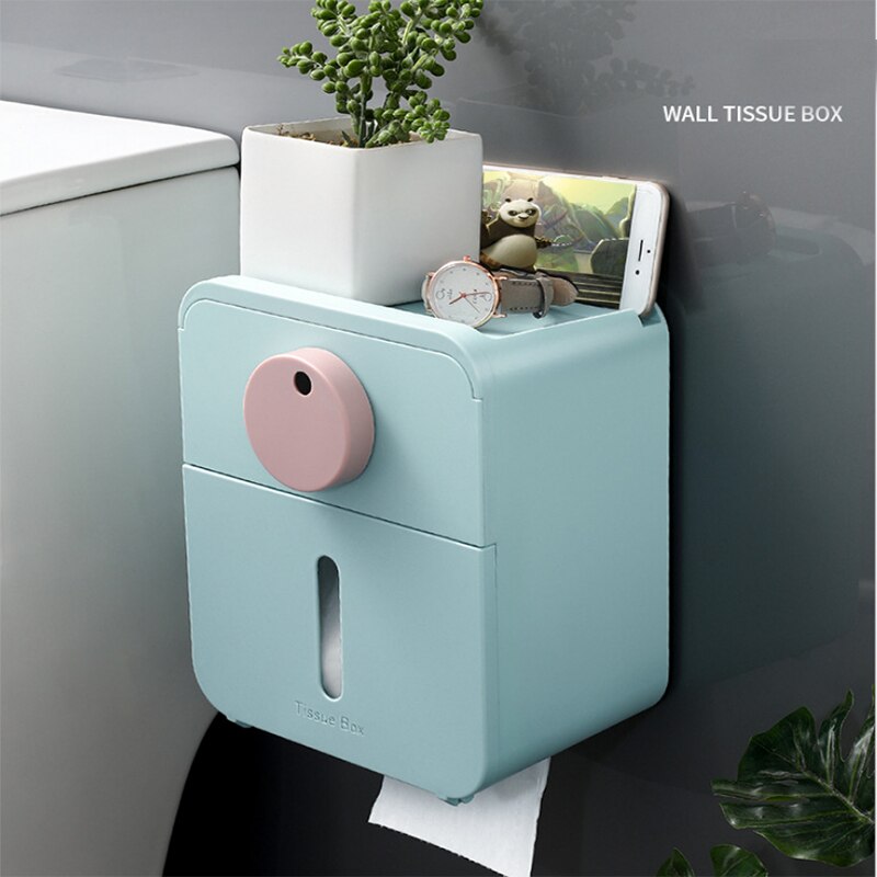 Distributeur mural de mouchoirs de salle de bains | Distributeur étanche de mouchoirs en papier multiplis, boîte de rangement de mouchoirs en papier avec tiroir