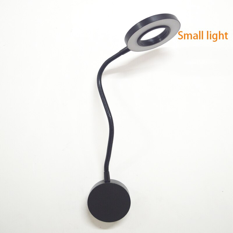 LED-tuyaux-mur-applique 5W 360 ° Chambre à coucher Flexible avec interrupteur à LED, anneau lumineux pour Selfie, lapms muraux d'intérieur pour maquillage, lecture sur le chevet: 11-15W / Bleu