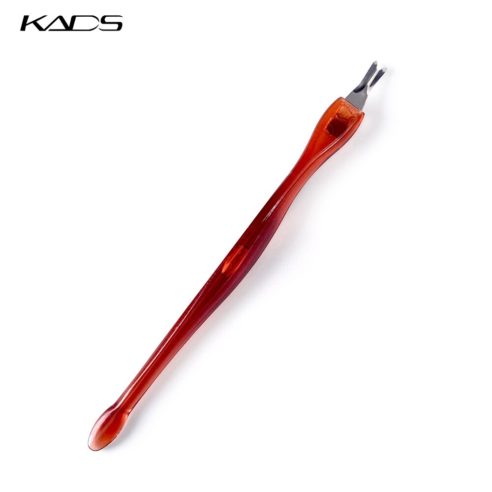 Kads vinröd kosmetisk nagelkonstverktyg nagelvård pusher pedikyr salong nagelband pusher trimmer remover nagelband borttagning gaffel
