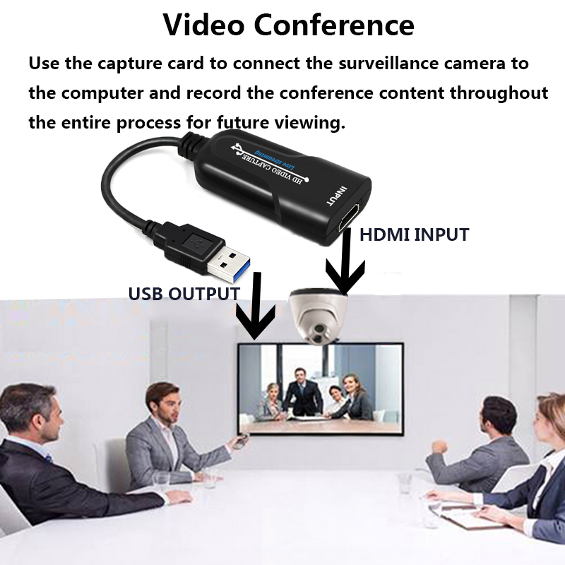 Usb 2.0 to hdmi video catpure kort usb 2.0 hd 1- vejs videokort konverter adapter til windows xp/vista /7/8/10 med cd