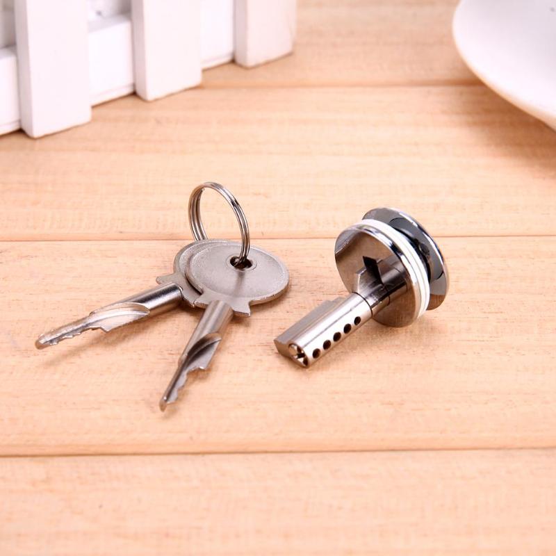 Zinc Alloy Glass Lock Showcase Push Glass Display Cabinet Door Cylinder Locks Sliding Glass Push Door Hardware