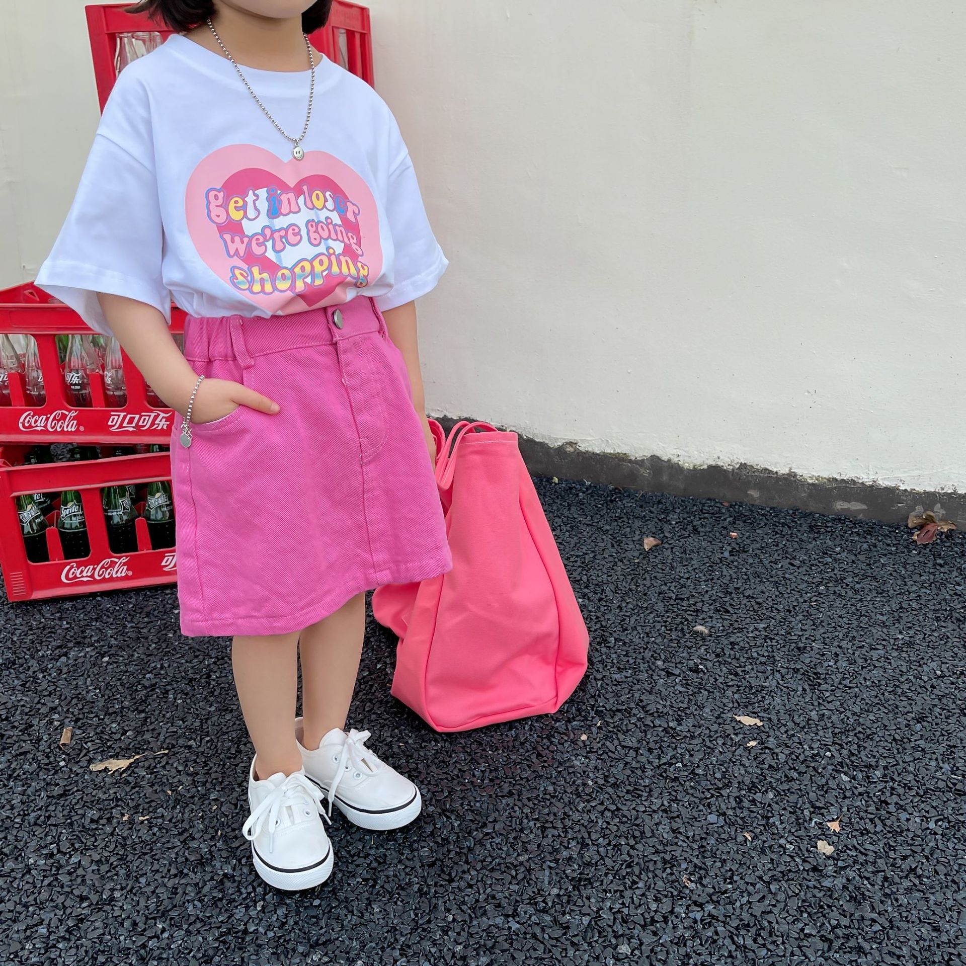 Gonna di Jeans dolce per ragazze estive 2022 gonna di Jeans Casual per bambini
