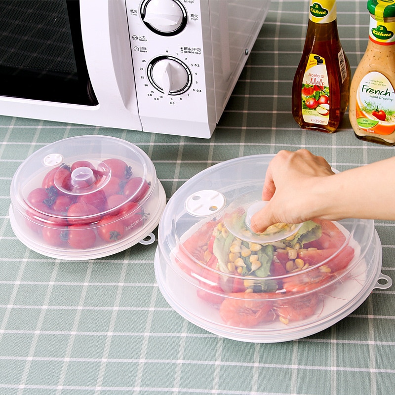 1pc Microwave Heating Sealing Lid Superimposed Refrigerator Fresh-keeping Oven Lid Eco Friendly Plastic Bowl Dish Plate Lid