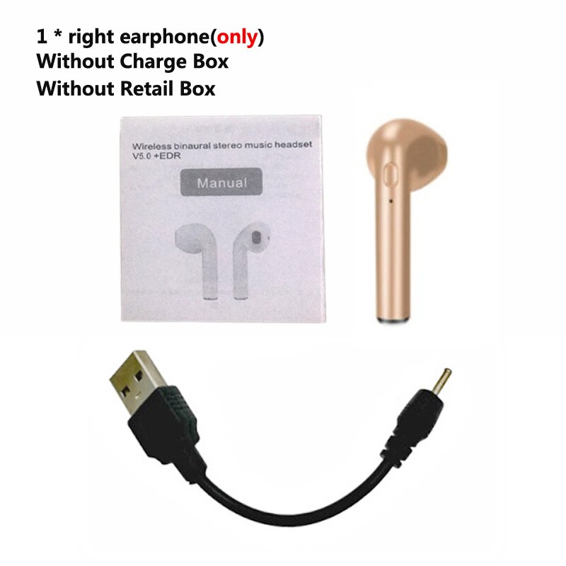 I7s Tws Bluetooth Oortelefoon Mini Draadloze Oordopjes Met Opladen Doos I7 Sport Handsfree In-Ear Draadloze Headset Voor Xiaomi telefoon: 1 GOld i7 Not Box