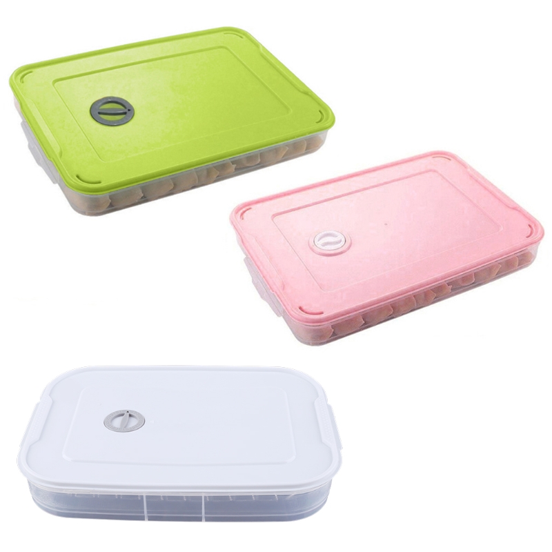 Flat Plastic Box for Kitchen Refrigerator Organization Transparent Food Storage Container for Kitchen Fridge Freezer Holder Box