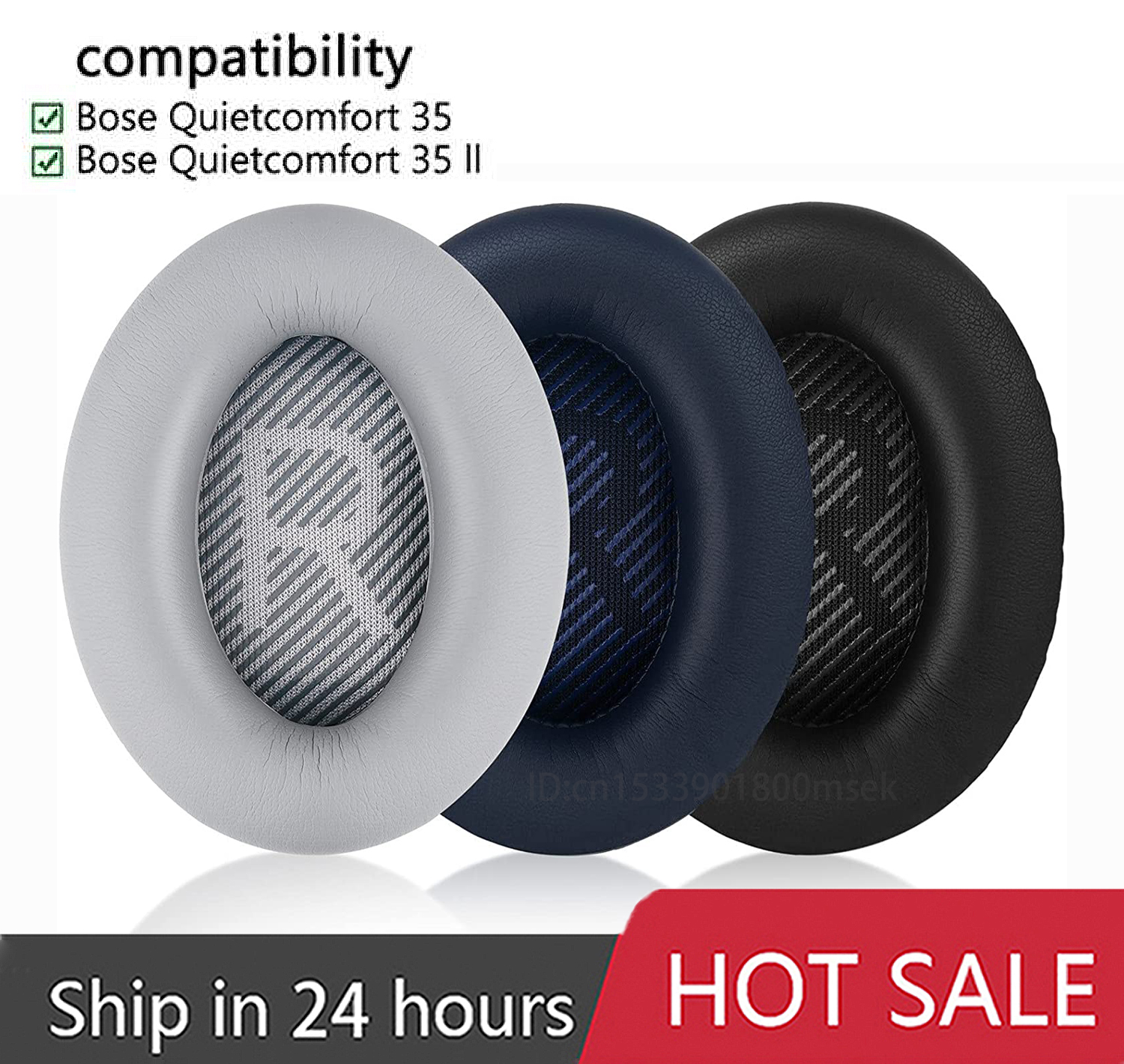 für Bose QC 35 II/QC35 QC35 Ohrpolster Ersatzteile, QuietComfort 35 II Ersatz-Ohrpolster Kissenzubehör