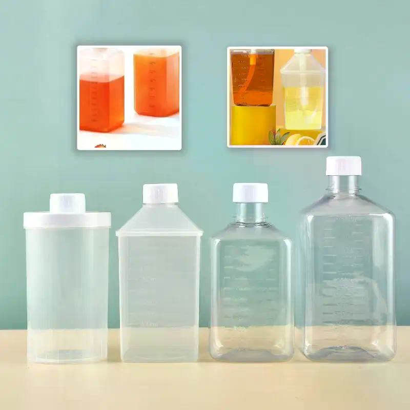 Siroopdispenser voor koffiebar Plastic siroop lege flessen Dispenserfles met deksel Keukencontainer Multifunctioneel