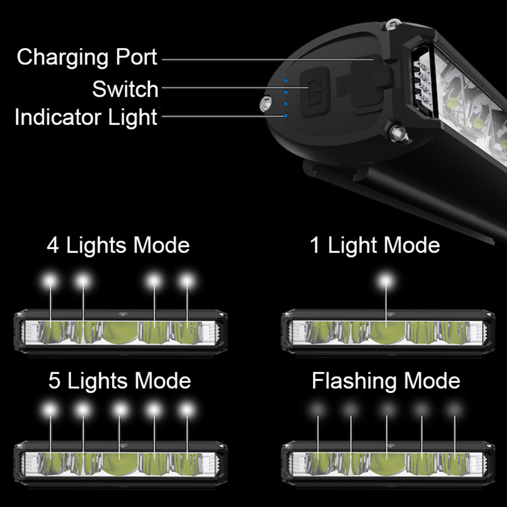 Fivemi 5leds Fahrrad licht vorne 6000lm Fahrrad licht 8000mah wasserdichte Taschenlampe USB-Aufladung MTB Rennrad lampe Zubehör