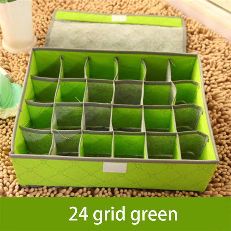 Foldable Fabric Home Storage Boxes With Lid Box Underwear Bra Organizer Storage Box Clothes Scarf Socks Organiser Bags