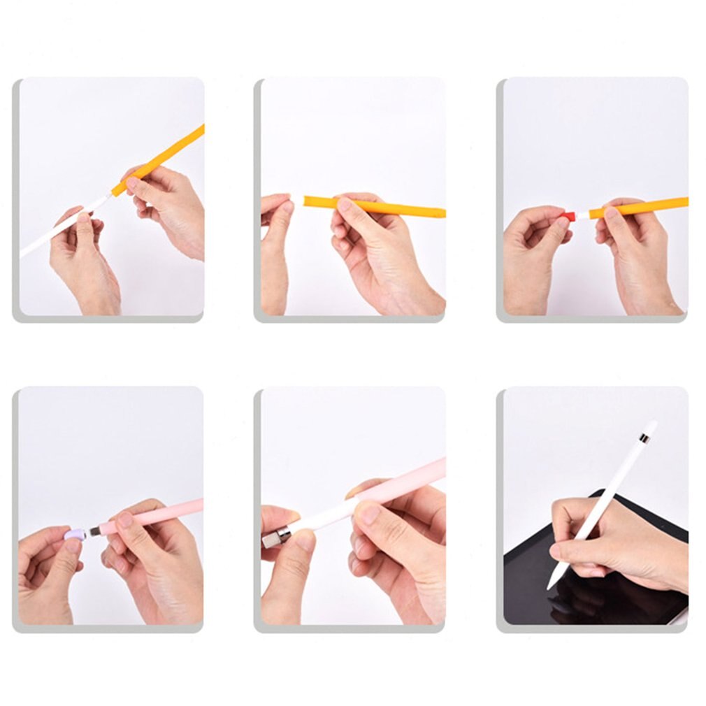 Stylus Cover Siliconen Pen Case Voor Apple Potlood Kleuraanpassing Stylus Beschermhoes Antislip Anti-Val Pen cover
