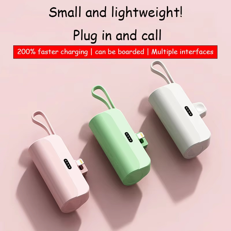 Mini cápsula de banco de energía de 30000mAh, batería externa de carga rápida inalámbrica portátil de gran capacidad para iPhone tipo c,